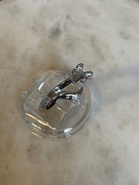 Silver fox adjustable ring